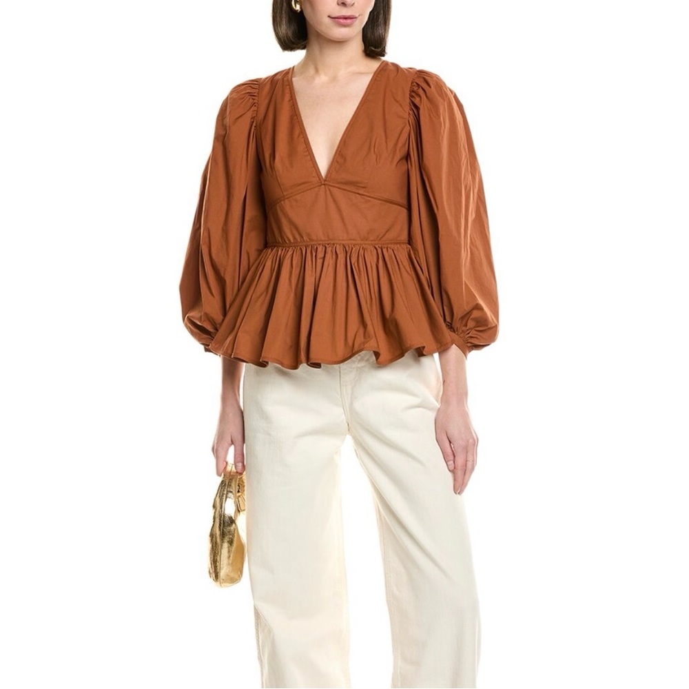 Staud Luna Peplum Top